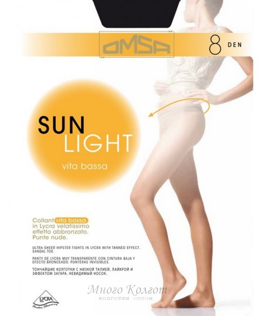 Тонкие колготки OMSA Sun Light 8 vita bassa
